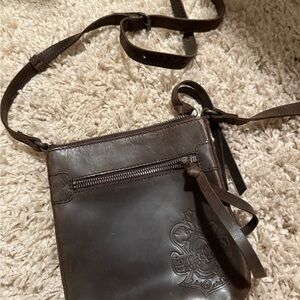 Harley-Davidson Dark Brown Leather Messenger Bag